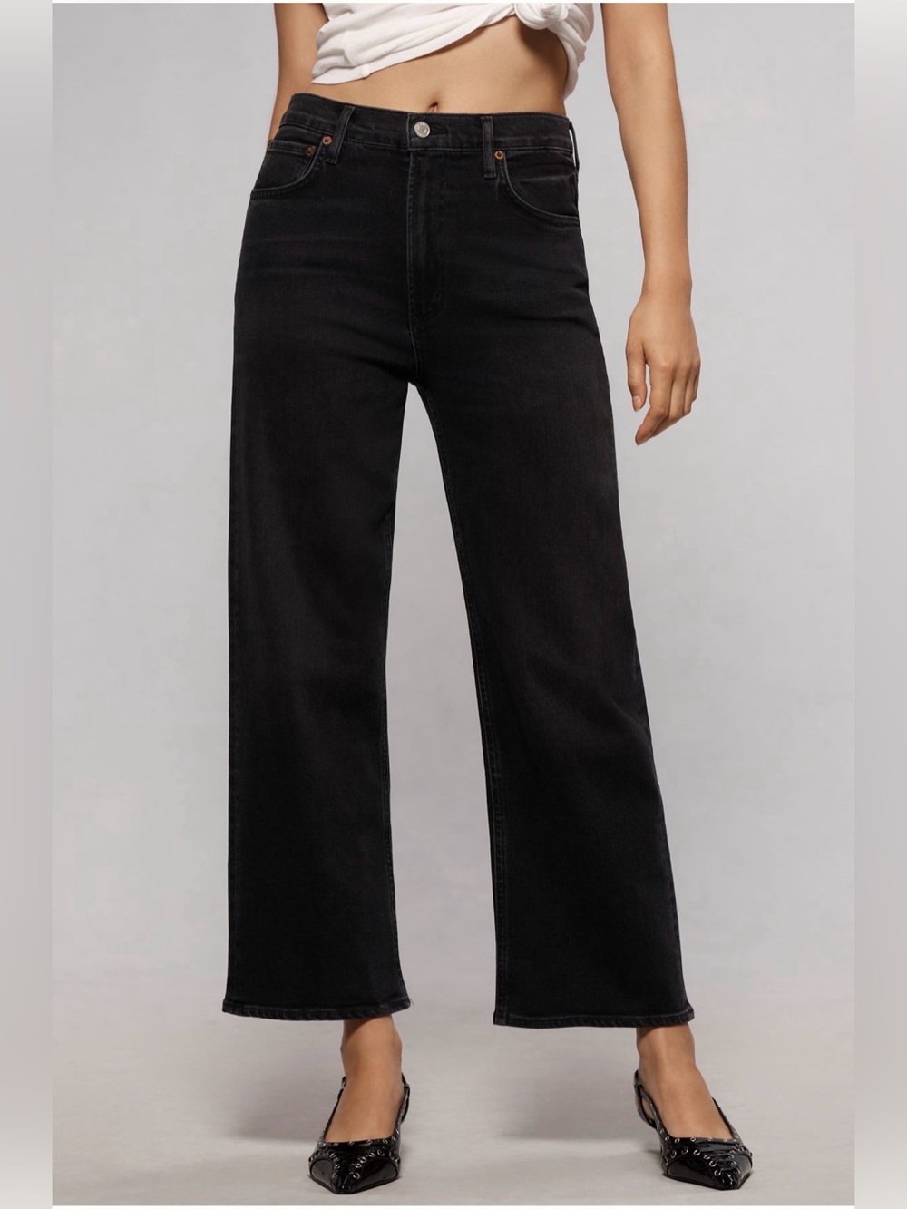 Agolde Ren Crop Wide Jean Hush Wash 28